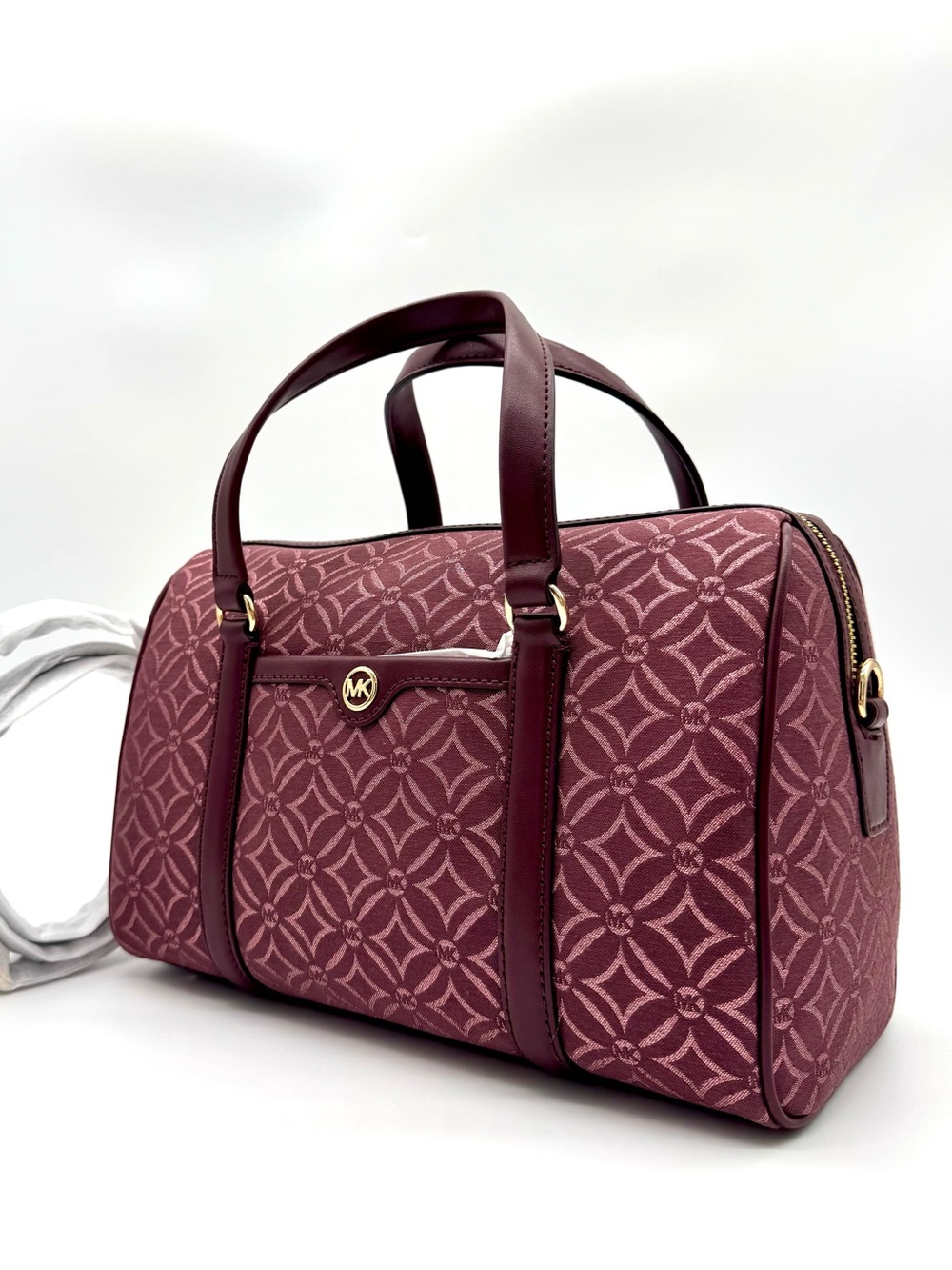 Michael Kors Medium Travel Duffle Satchel Bag Ox Blood Multi